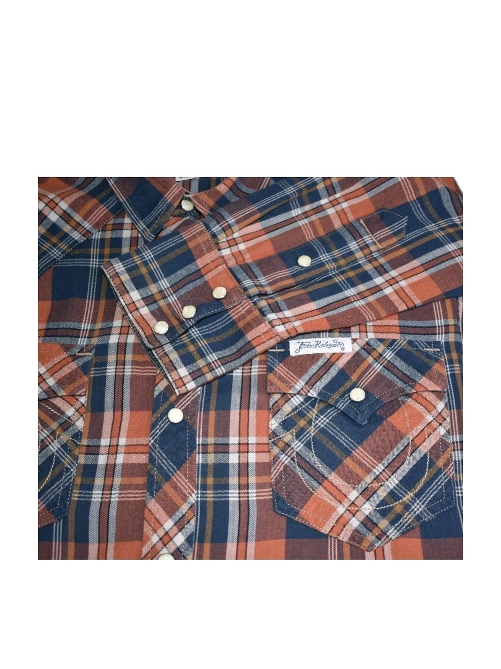 True Religion Men's Plaid Western Pearl Snap Button Cowboy Shirt Size XL